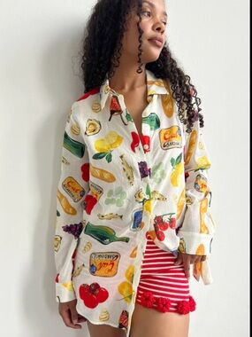 Jane and Delancey Foodie Button Up Shirt